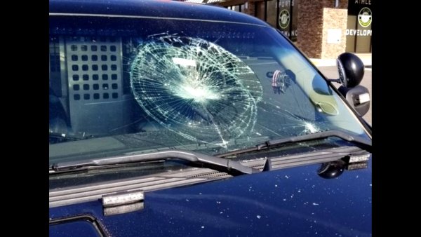 Arrest made after suspect throws brick through windshield of Gwinnett County PD cruiser   