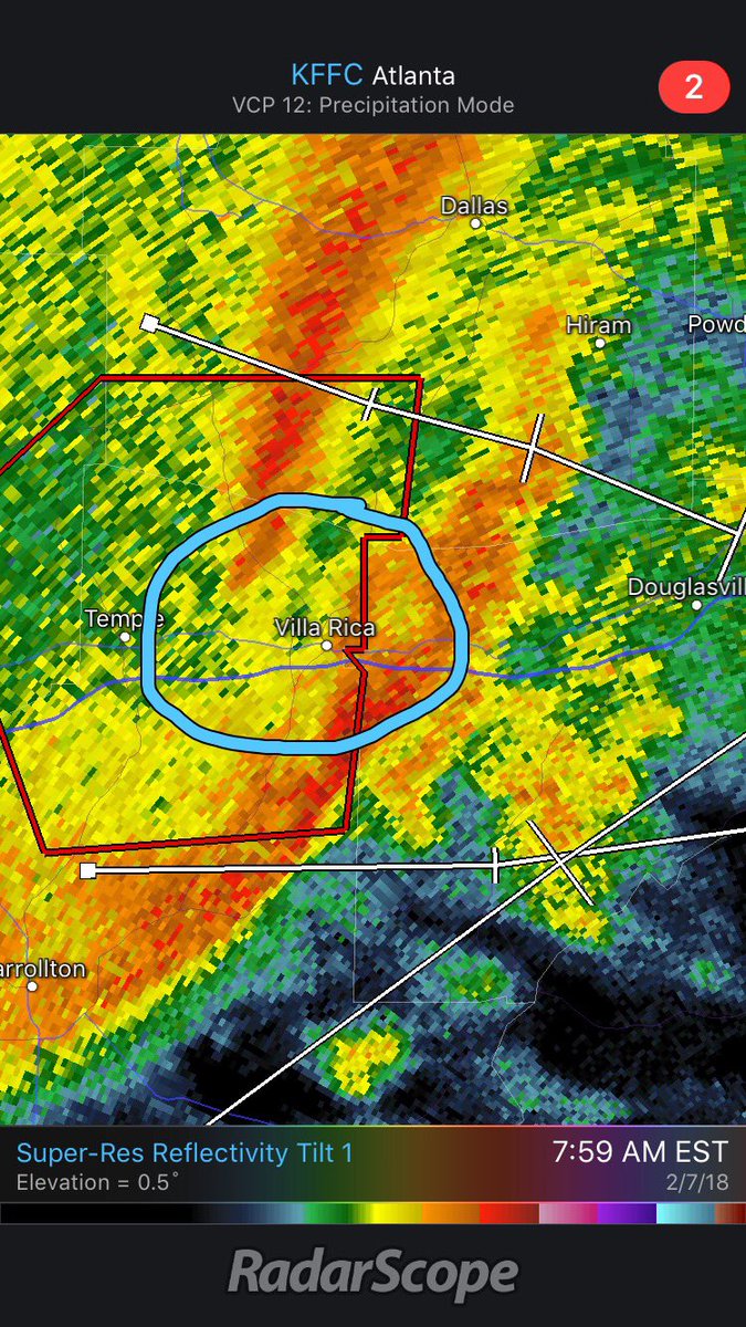 Possible tornado in Villa Rica