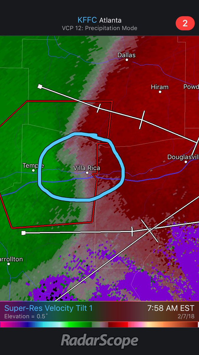 Possible tornado in Villa Rica