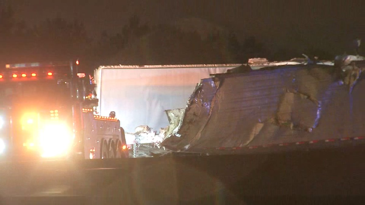 Вriver of a semi-truck is dead after an accident on I-285. Police say the driver tried to maneuver a curved ramp from I-295 South towards I-285 East but lost control