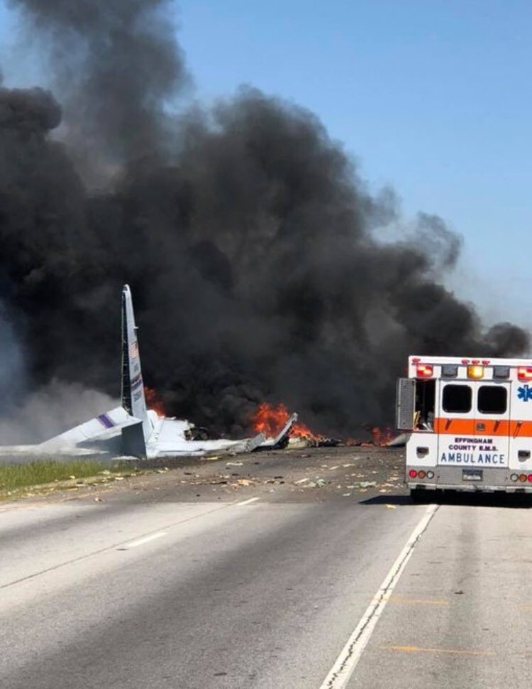 New picture of C-130 military plane crash in Savannah