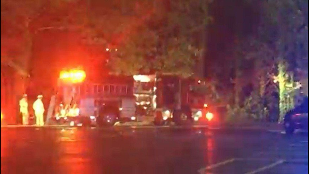 Fire officials say three people had to be rescued from a car after it went down an embankment Monday night. The car veered off the road down the embankment near Birch Road and Orion Drive near the AMC Theaters at North DeKalb Mall.