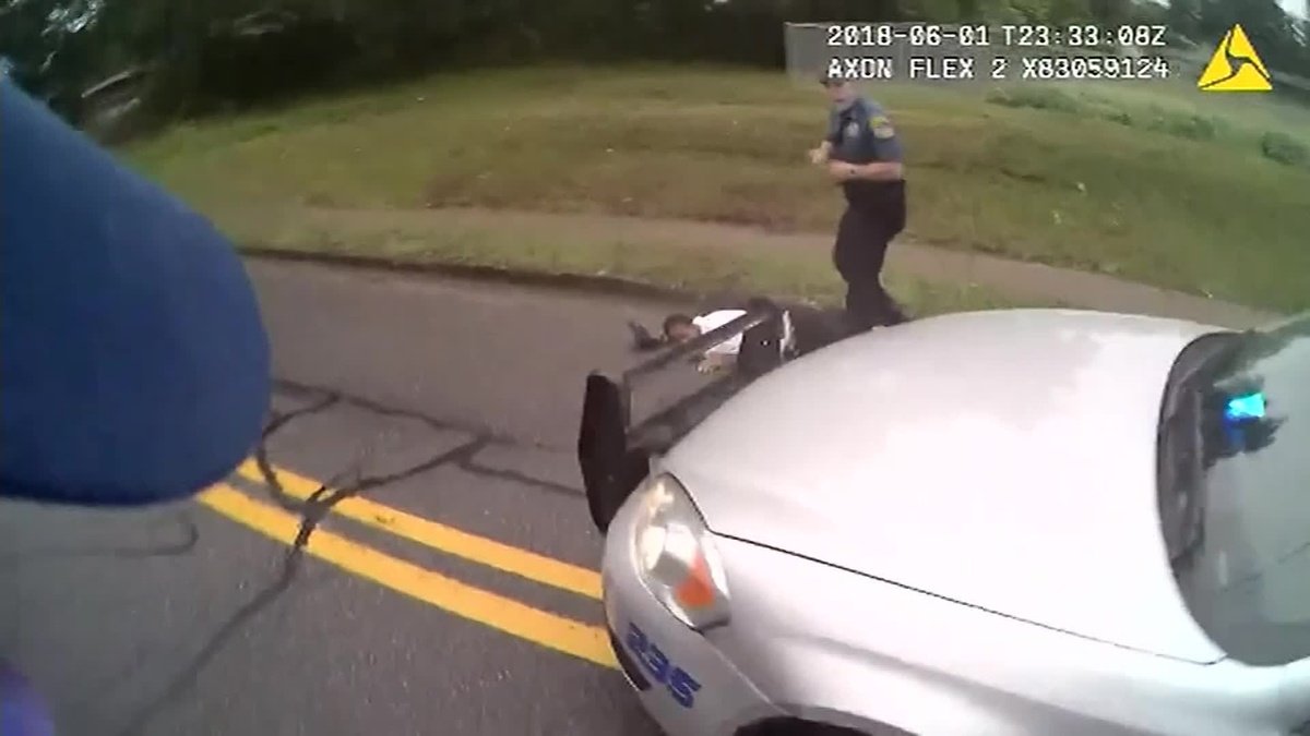 A police officer in northeast Georgia has been fired for his actions during a chase with a suspect, after video showed him hitting a suspect with his patrol car.