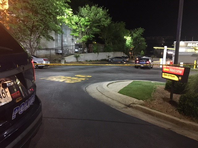 Two men were shot and another man was stabbed outside of an Atlanta recording studio overnight.  Police are looking for those responsible for what they're calling an ambush
