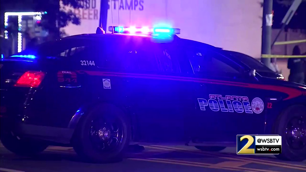 A double shooting outside an Atlanta gas station ends in a crash and one person dead.