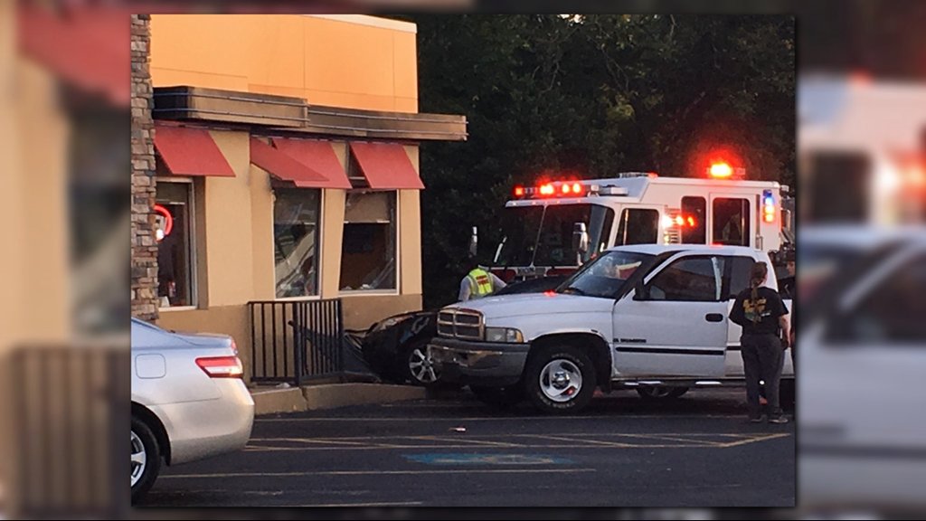 A car ran into the Dairy Queen on Gray Highway in Macon just before 7:30 p.m. Friday evening. There is visible damage to the store's front window. No word on injuries at this time.