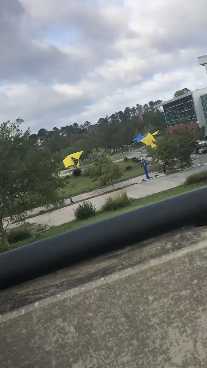 The aftermath of HurricaneMichael at Albany State University.   