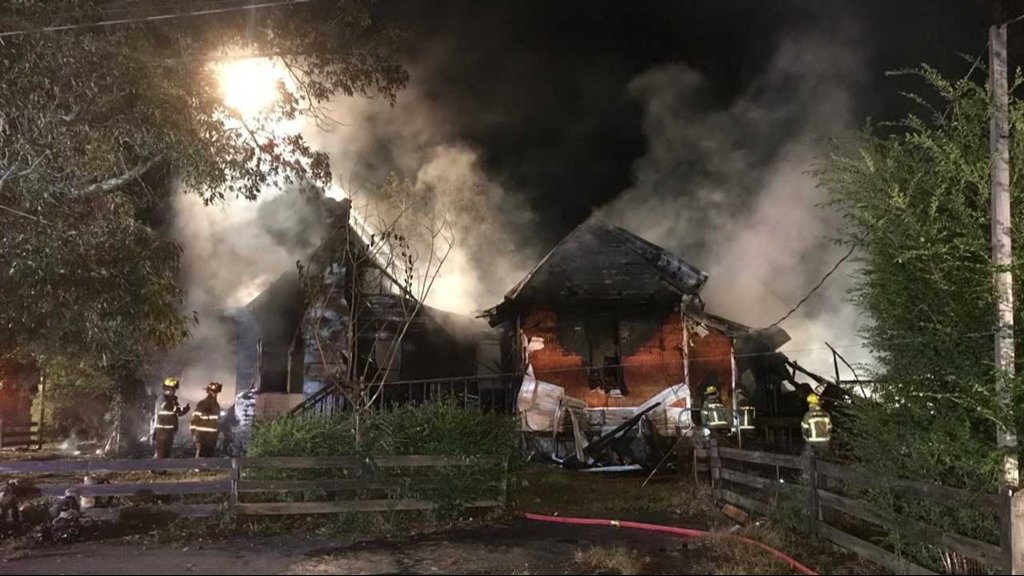 Grayson house destroyed by fire after man leaves cigarette unattended    