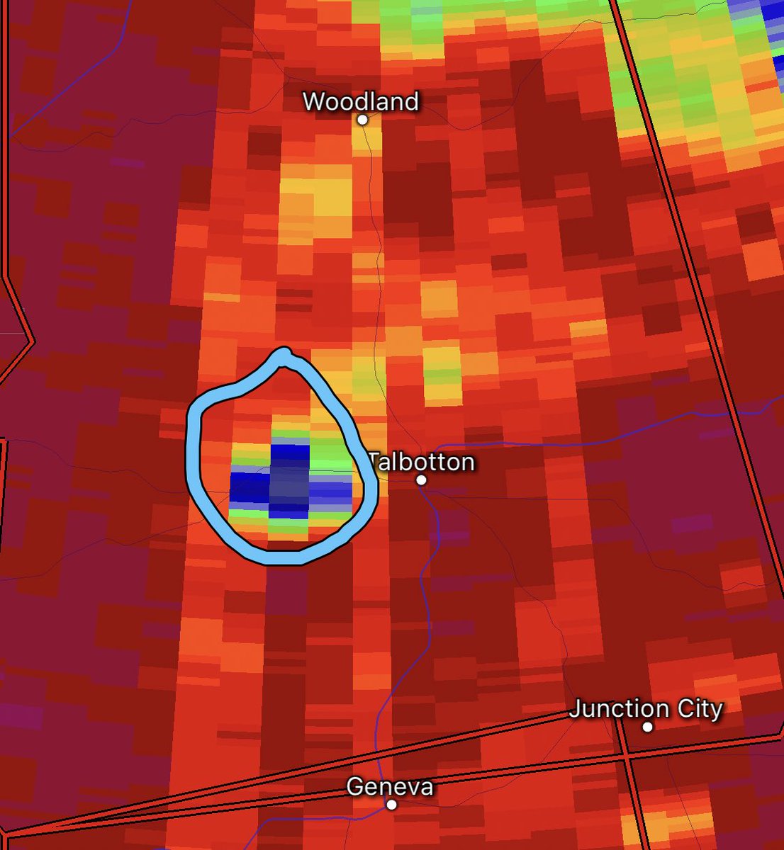 Radar confirmed TORNADO heading into Talbotton GA any second. 