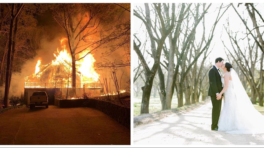 Fire destroys couple's home hours before their wedding    
