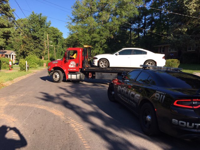 Several City of South Fulton PD officers on scene of drug raid at home on 2700 block Ocean Valley Rd.   