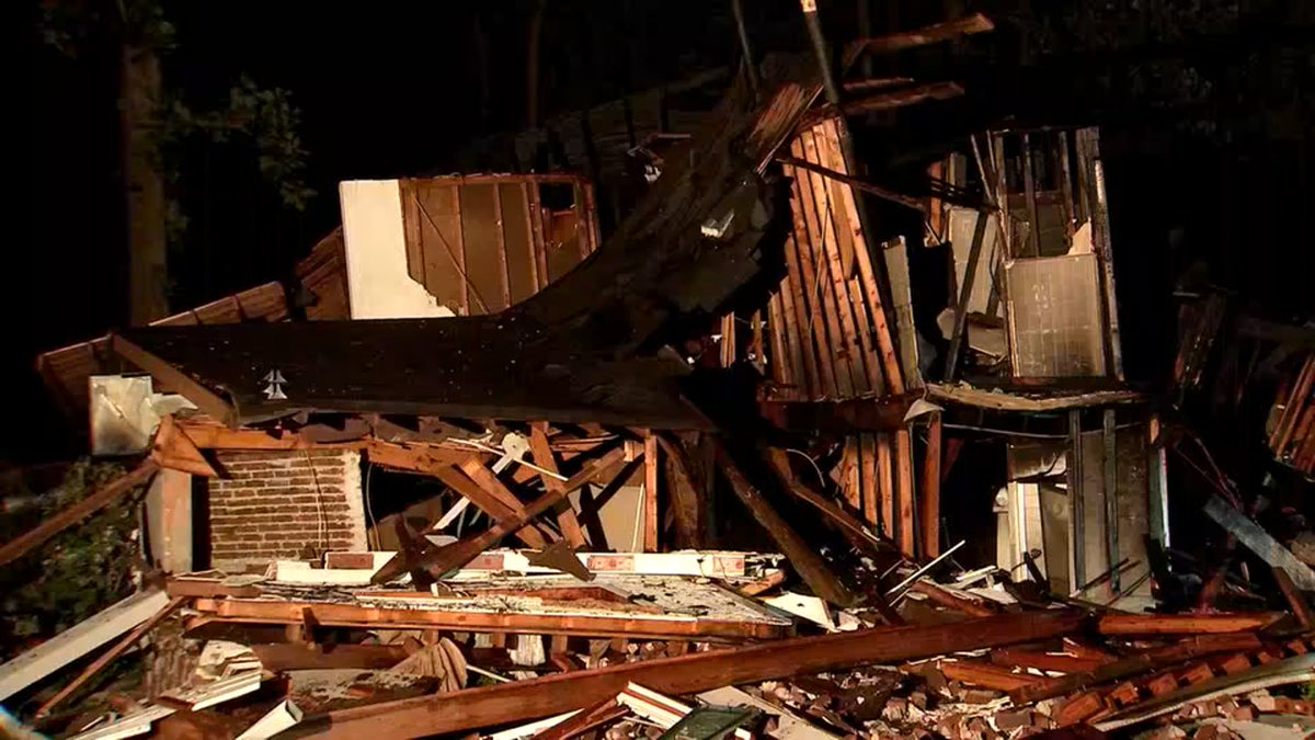 This is what's left of a house in Cobb County after it burst into flames 