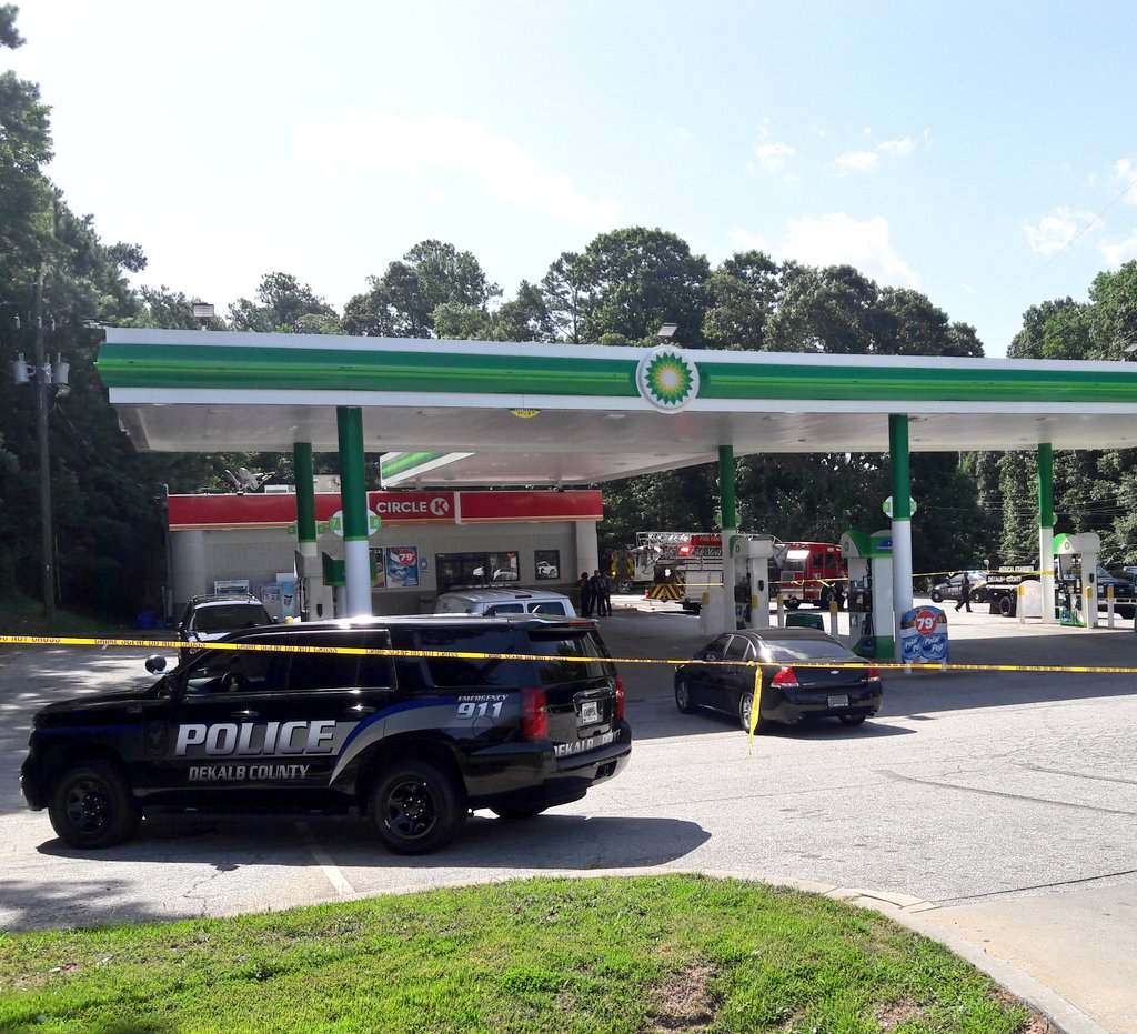 Medical examiner on scene as DeKalbCountyPD investigate crime at intersection of Panola Rd and Browns Mill Rd.