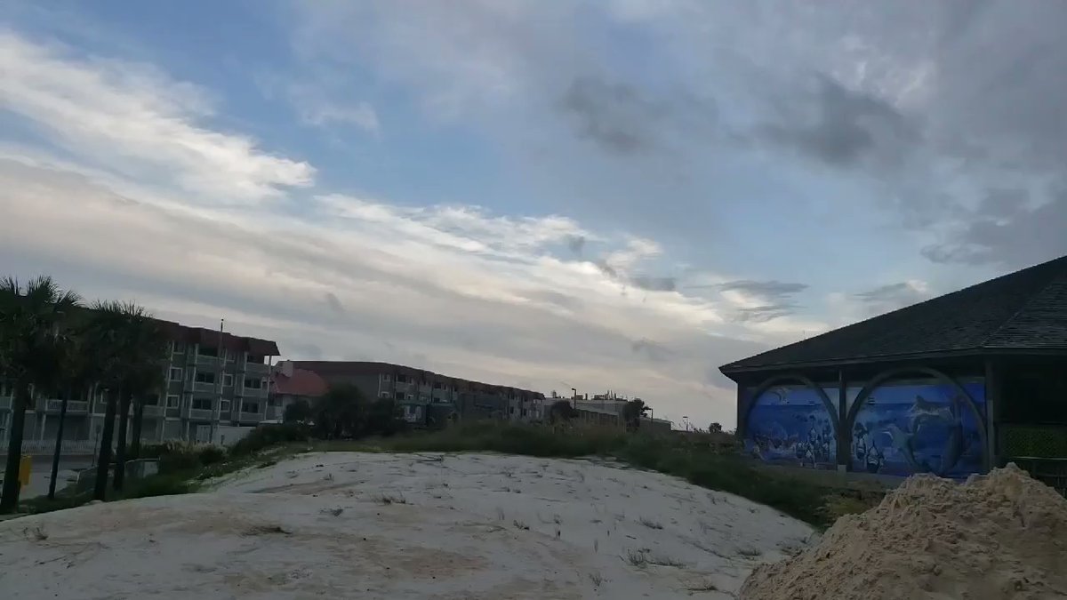 Here on the edge of Dorian. Take a look at this contrast from Tybee Island, GA.
