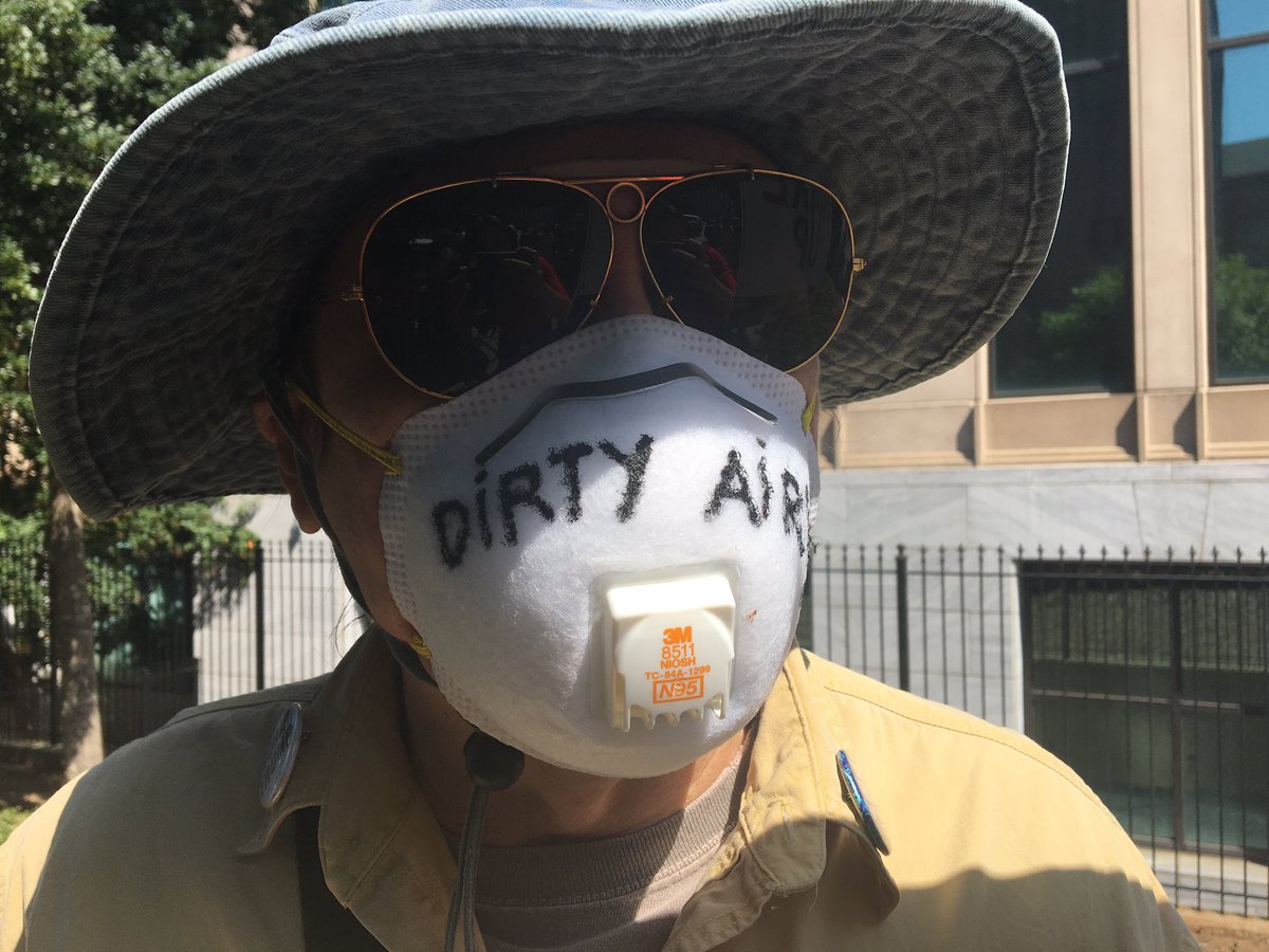 #ClimateStrike: Protests are already underway in Atlanta. Demonstrators spotted wearing face masks and carrying signs.one reads, Denial is not a climate policy. Additional protests will kick off at 2pm in Liberty Plaza