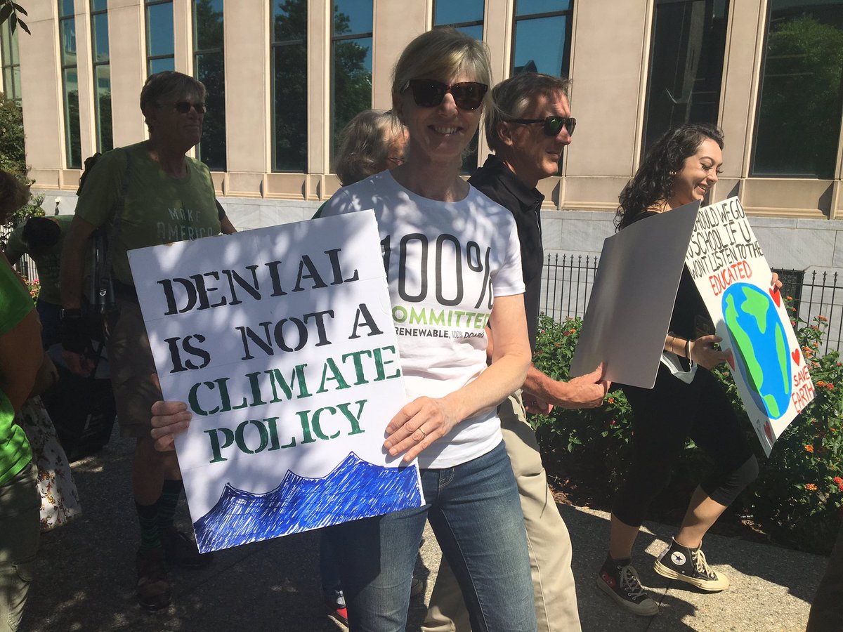 #ClimateStrike: Protests are already underway in Atlanta. Demonstrators spotted wearing face masks and carrying signs.one reads, Denial is not a climate policy. Additional protests will kick off at 2pm in Liberty Plaza