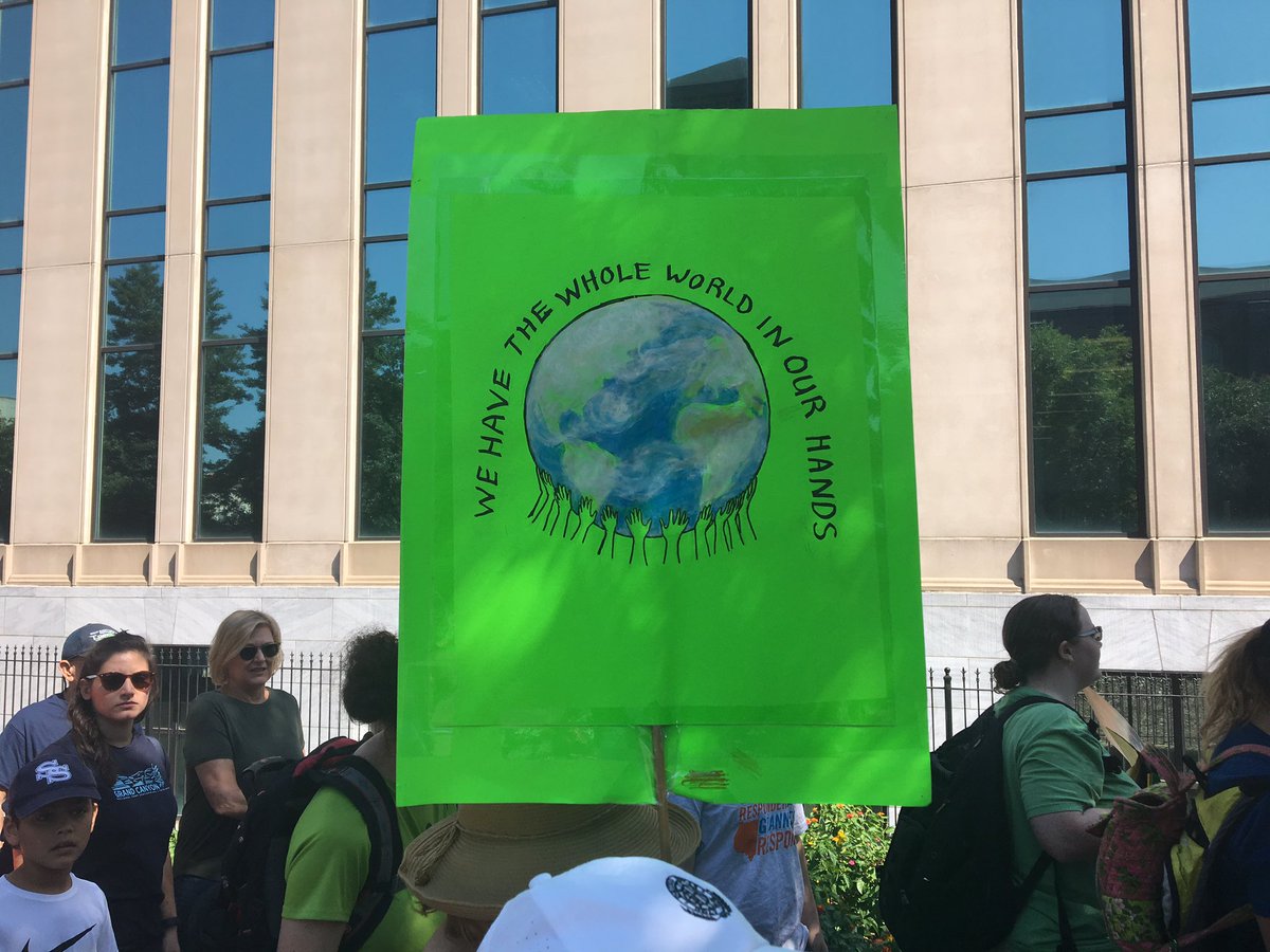 #ClimateStrike: Protests are already underway in Atlanta. Demonstrators spotted wearing face masks and carrying signs.one reads, Denial is not a climate policy. Additional protests will kick off at 2pm in Liberty Plaza