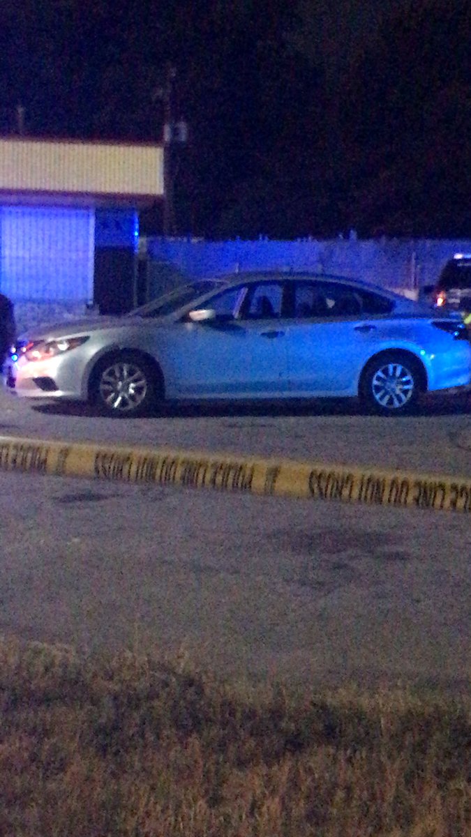 Silver car is sprayed with bullets. Police are definitely investigating some short of shooting at what's called The Chill Spot