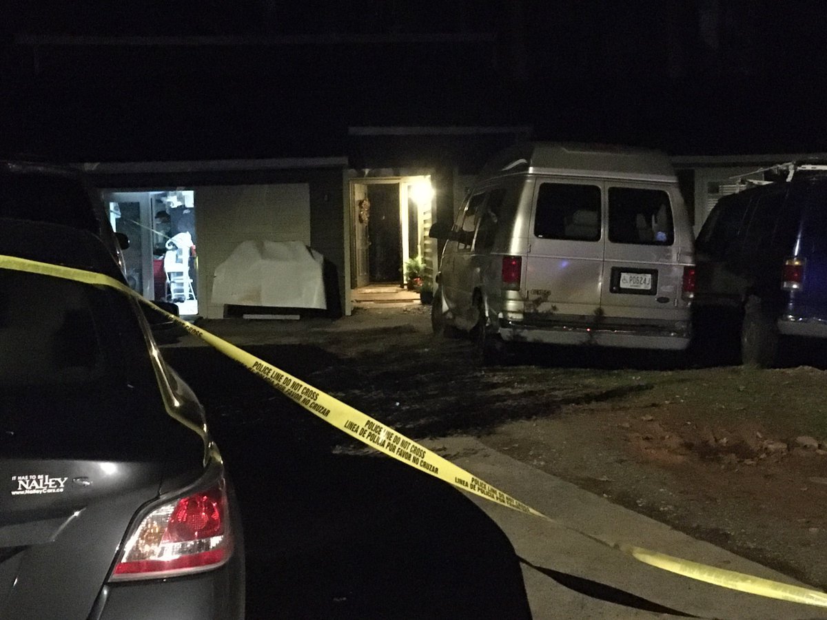Gwinnett police on the scene of a murder. The victim, a 30 year old Hispanic man was visiting family for Thanksgiving when the shooting happened .