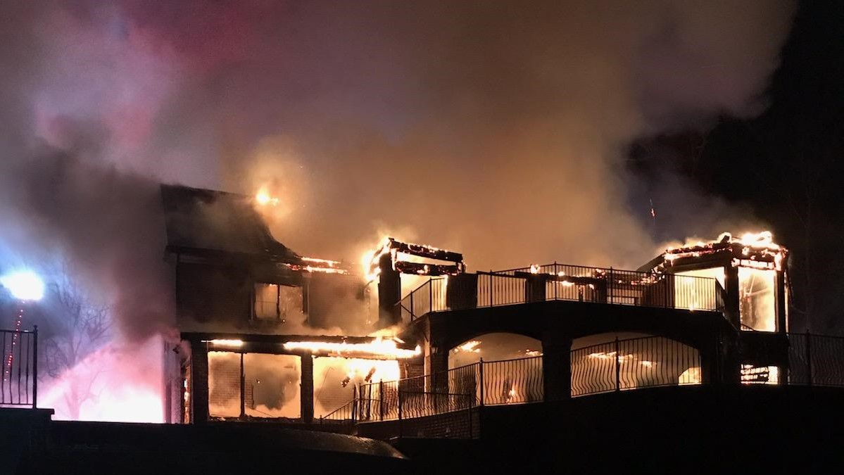 One person still unaccounted for after a massive house fire in south Hall Co. early this morning.
