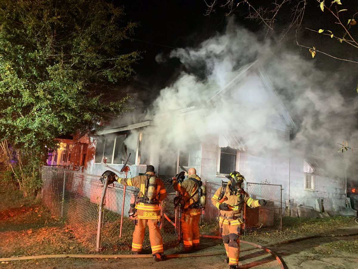 At roughly 9pm firefighters were called to a house fire on Telfair St ...