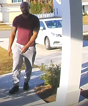 Savannah Police are working to identify a man who stole several packages and potted plants off of a porch on Westbourne Avenue on Nov. 26.