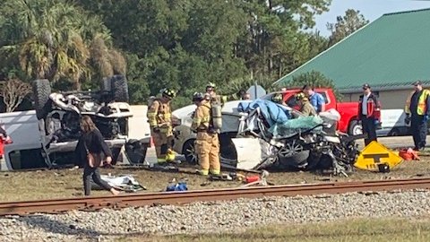 Coroner confirms three people are dead after a major accident on Hwy 40 in Kingsland, Ga.  