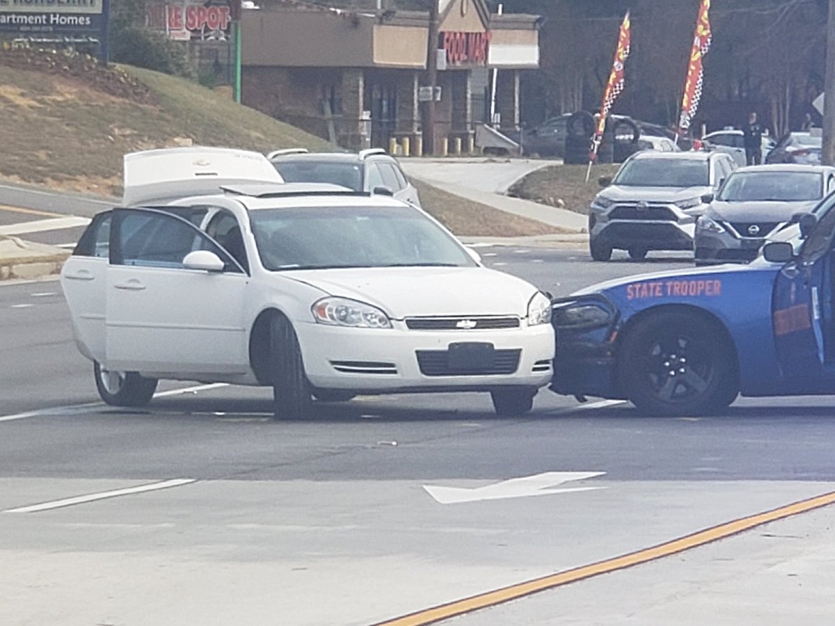 Investigators from Clayton county are on the scene. DeKalb Police say the chase started in Clayton. One man was shot on 285 and transported. Suspect car crashed on Flat Shoals Road.