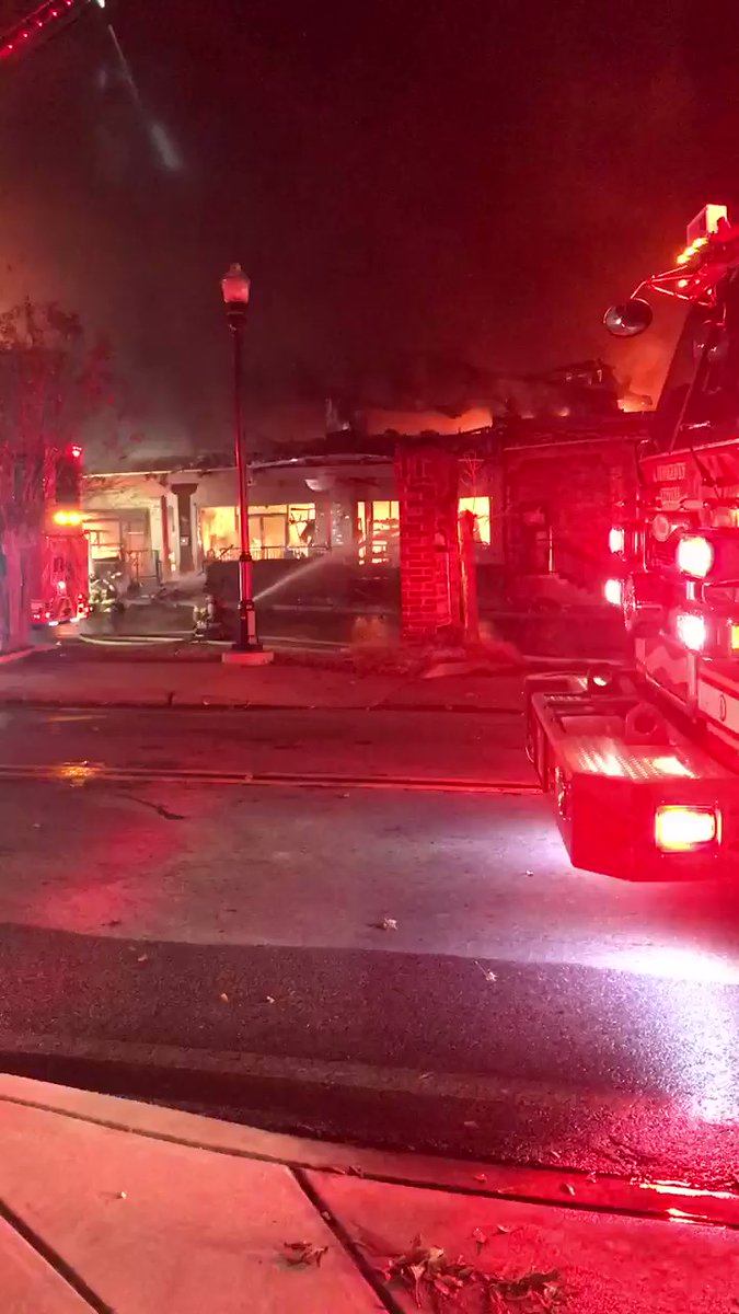 Firefighters are working to put the flames out at this business. We're on Chamblee Dunwoody Road. Apparently it's a speciality store