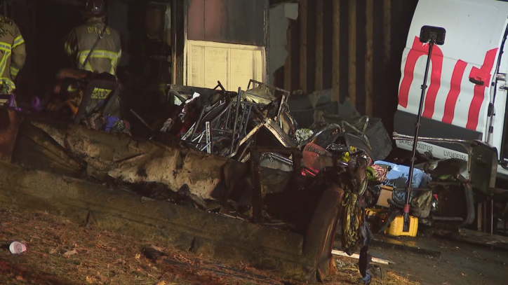 A Stone Mountain home is nearly destroyed after fire spreads to the second floor and rips through the roof almost burning it down to the ground.