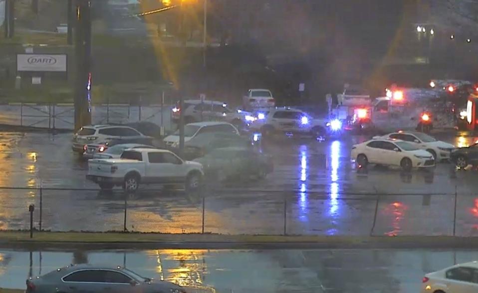 Heavy police activity at the Dart Container production plant in Conyers.