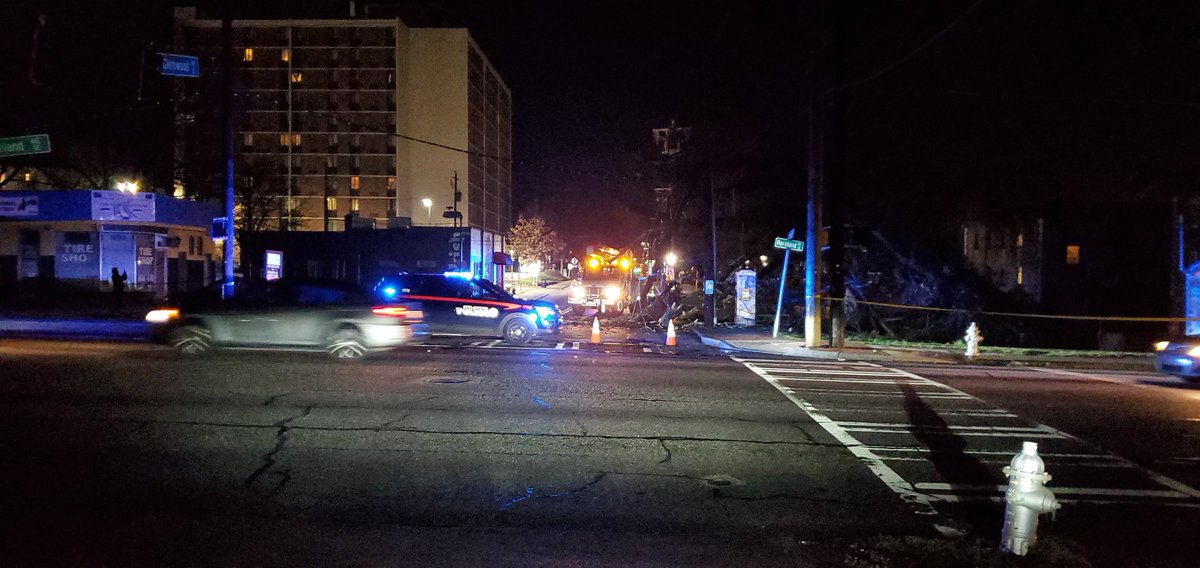 Atlanta Police have blocked off a portion of Glenwood Ave due to a downed tree that took out a power pole and transformer. Georgia Power are on scene trying to restore power. Traffic lights at the intersection of Moreland Ave & Glenwood Ave is out