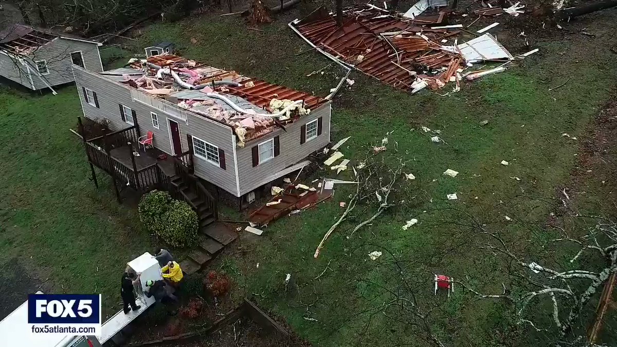 NWSAtlanta CONFIRMS that this damage in Gordon County gawx was from a tornado
