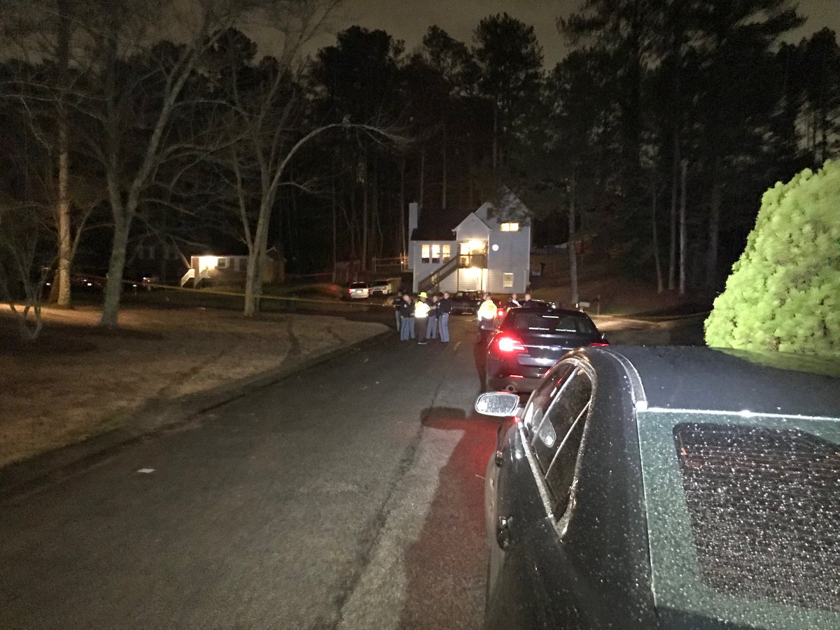 A Cobb County police officer is in stable condition after being shot in the arm.  The suspected gunman is also shot.