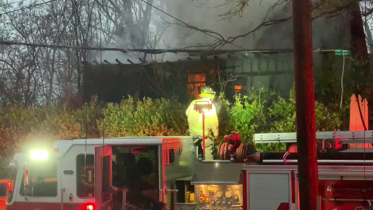 Scene of house fire in NW Atlanta on Sunset Avenue to look into what sparked flames.   Everyone, including family pet, is safe.    House, here for decades,  is destroyed
