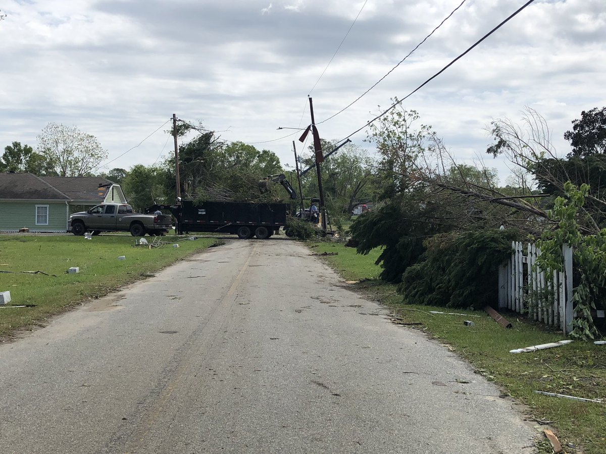 Sights here in Odum after this mornings storms. A lot of damage in this neighborhood near Maggie