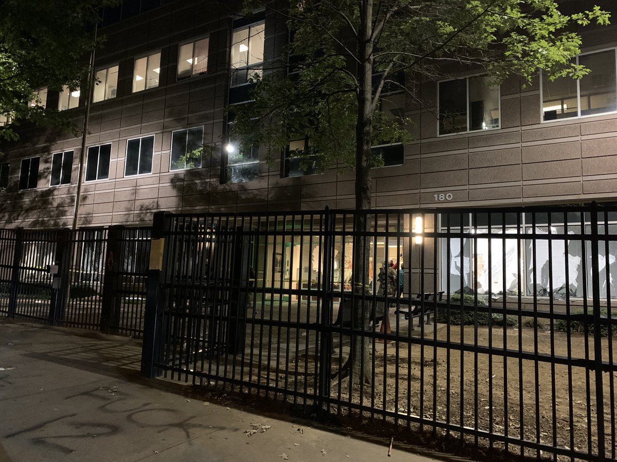 Atlanta at Atlanta Field Office field office was ransacked overnight. Federal agents   patrolling the grounds.  Twitter chatter suggests the group targeted the property to stand in solidarity with Portland, where protestors have clashed repeatedly with agents guarding a courthouse