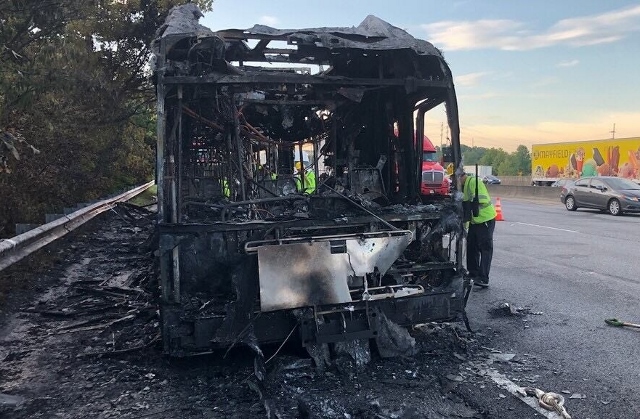 Some lanes reopen after MARTA bus fire closes busy I-85 exit ramp onto I-285 in DeKalb County     LIVE CAM: