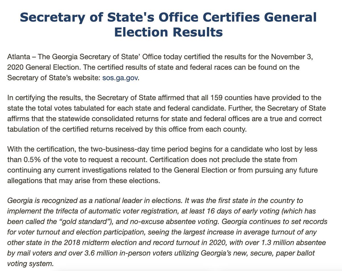 .@GaSecofState certifies Georgia election results   