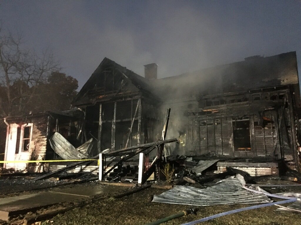 Firefighters brought the blaze under control just after 6 a.m. this morning. Crews remaining on scene extinguishing hot spots. W Shadburn Avenue remains closed in front of the incident.