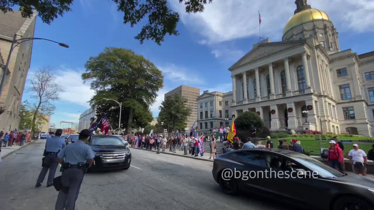 Traffic reopened along Washington Street as the Stop the Steal protest draws to a close here in Georgia Atlanta
