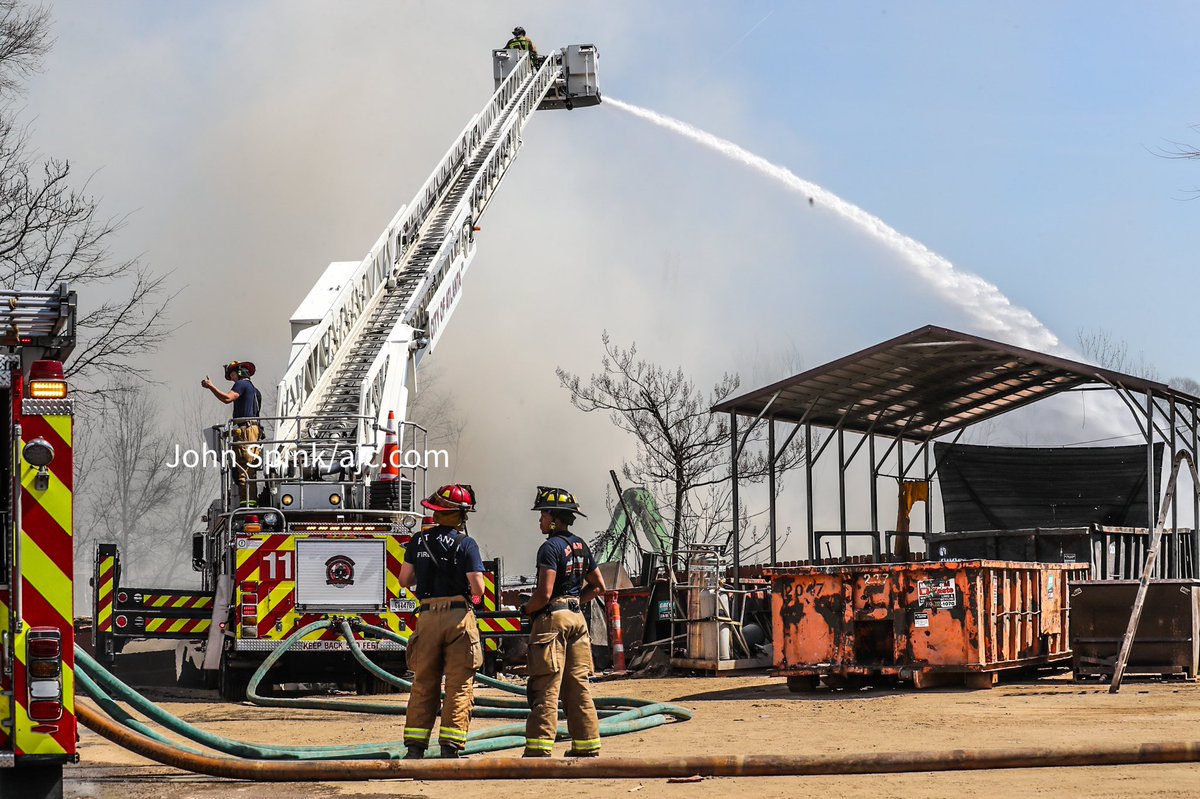 Lakewood Ave and McDonough Blvd will be shut down through the afternoon as fire crews battle salvage yard fore at M&M Waste 