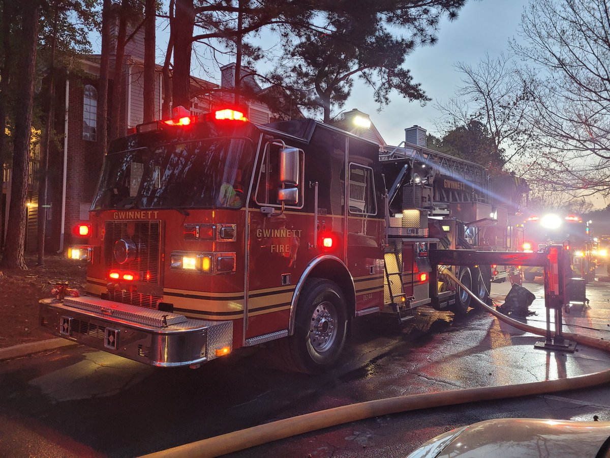 Firefighters responded to an early morning apartment fire at the Anzio Apartment Homes in Lawrenceville. Heavy fire rapidly extending towards the roof on arrival. The fire has been extinguished with no injuries reported.