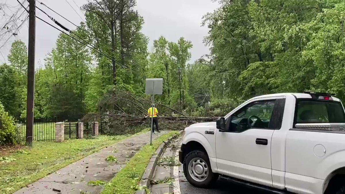 Here is some of the damage on Boat Rock rd SW near Cascade Hills land. Road is closed  