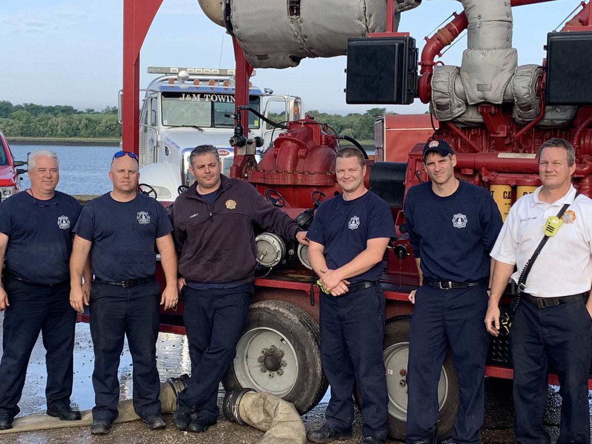 The Savannah Firefighters who pumped river water used to fight the warehouse fire at the Brunswick Port Sunday night and Monday morning have cleared the scene. They are on their way back to Savannah with our industrial firefighting equipment