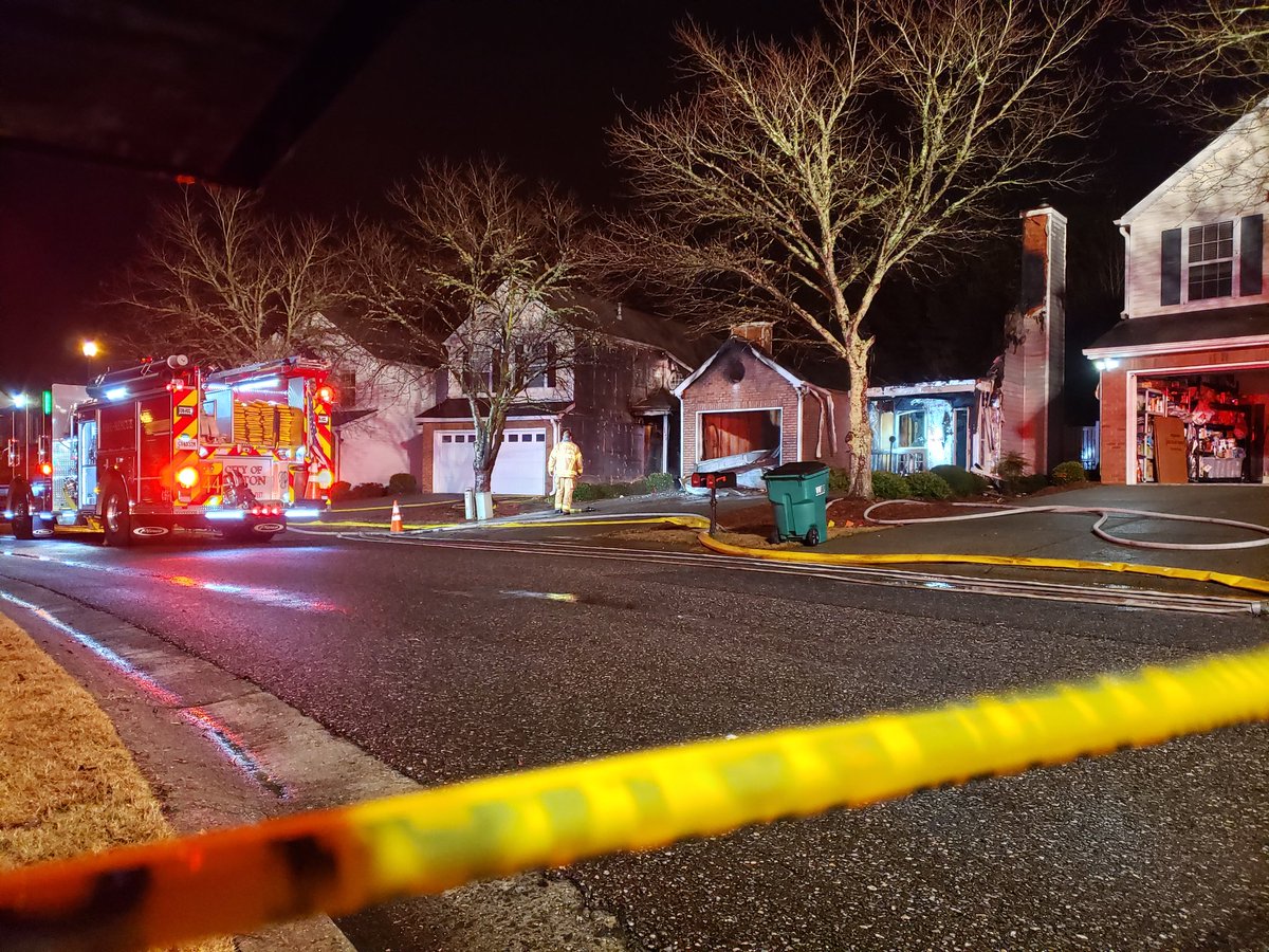 Large fire in the City of Milton destroys one home and significantly damages two more, massive response from both City of Milton FD and Alpharetta. No injuries reported at this time. 