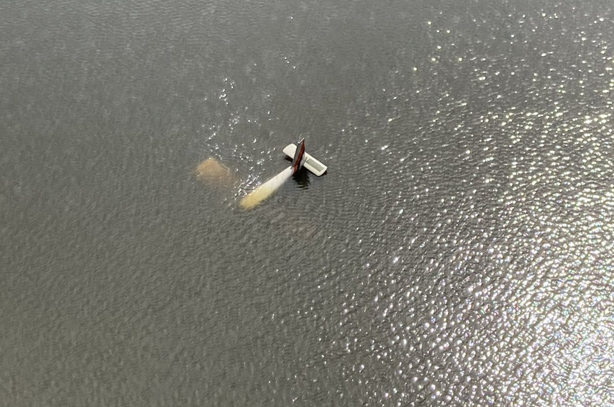 A USCG Air Station Savannah crew rescued a man from a downed aircraft in the Savannah River, Saturday.  