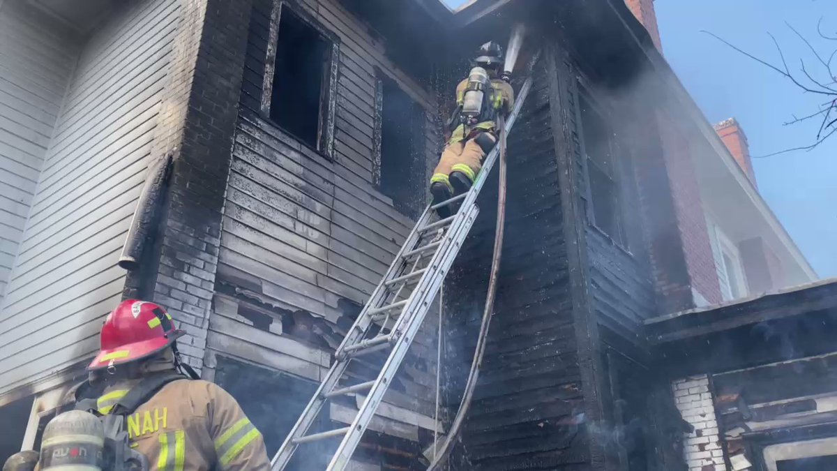 The Habersham Street is blocked from 52nd  to 50th Streets and 52nd Street is blocked from Habersham to Battey while firefighters work to cool down hotspots at a house fire in the 100 Block of Habersham