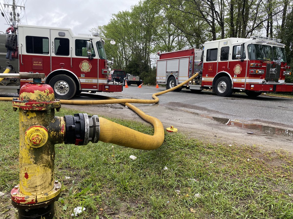 Savannah Fire equipment continues to block through traffic at 1901 Louisville this morning. Alternate routes are available. Neighboring businesses remain accessible