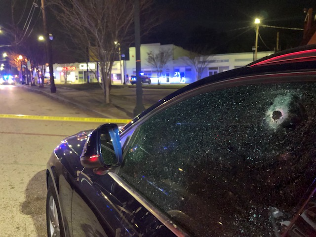 A 62-year-old man is in the hospital after apparently being shot while driving down Lakewood Avenue. Police say the shots struck a total of three cars and a house